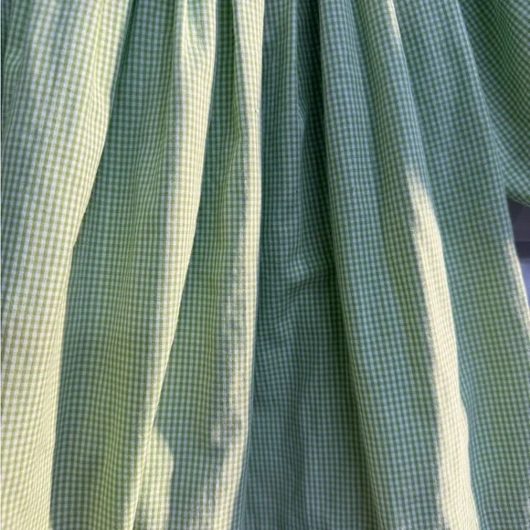 Girls' Lime Green Smocked Holiday Dress - Picture 5 of 11